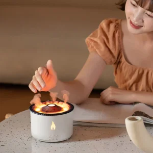 Volcano Aroma Diffuser – Humidifier Flame and Volcano for Bedroom, Living Room, Office, Spa & Yoga