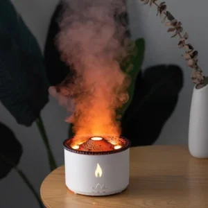 Volcano Aroma Diffuser – Humidifier Flame and Volcano for Bedroom, Living Room, Office, Spa & Yoga